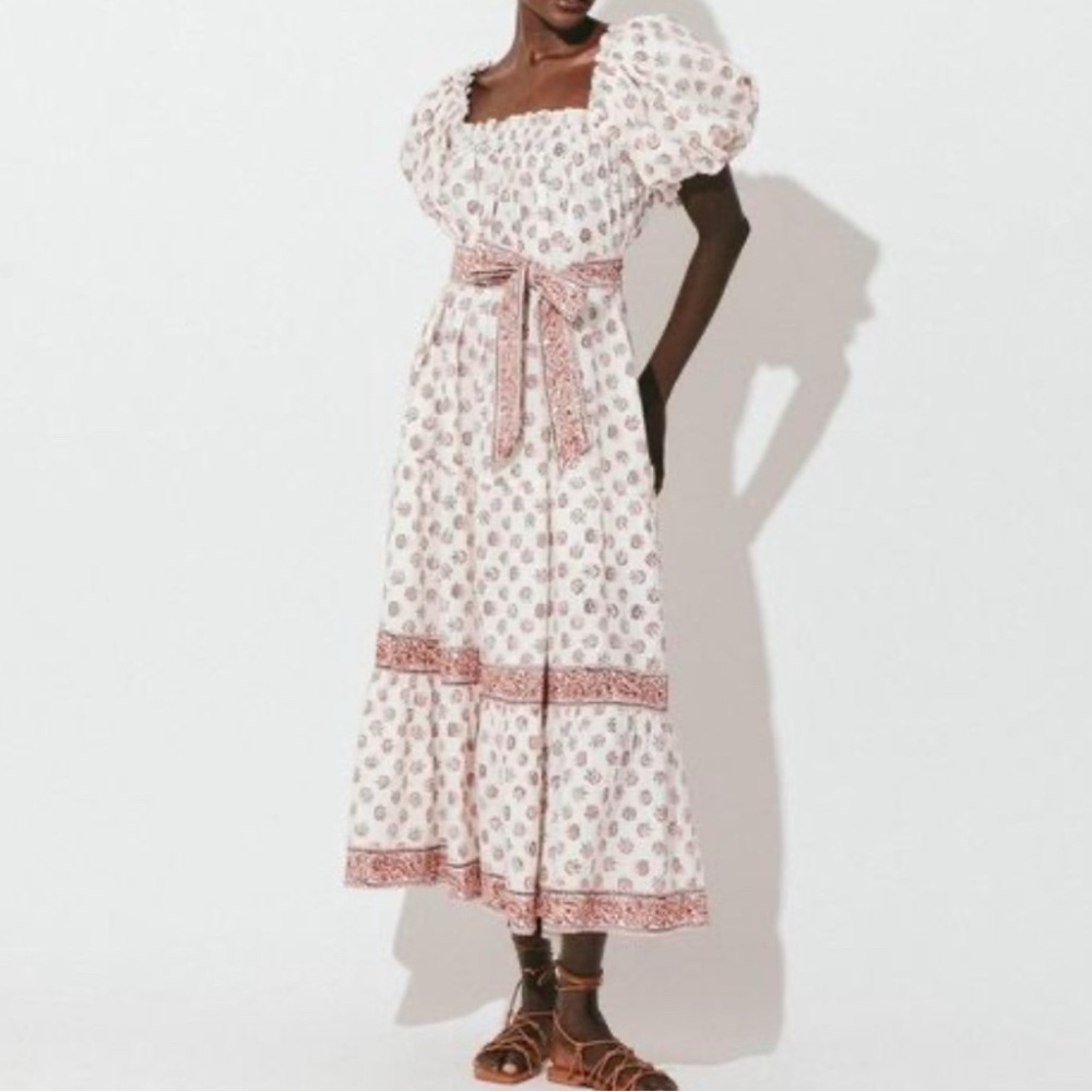 Floral Puff Sleeve Maxi Dress